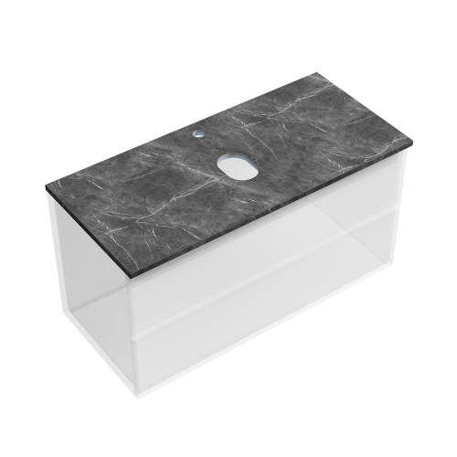 Столешница Sancos TT100A1X 100х46 накладная цвет черный - фото 2